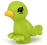 Bird, Friends Style with Bright Light Orange Beak and Black Eyes Pattern