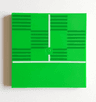 Tile 6 x 6 with Bottom Tubes, Textured Surface with Soccer (Football) Pitch Halfway Line Pattern