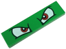 Tile 1 x 4 with Angry Red and White Eyes Pattern (Super Mario Bowser)