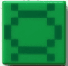 Tile 1 x 1 with Pixelated Green Squares and Lines Pattern (DNA Strand)