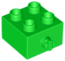 Duplo, Brick 2 x 2 with Pin on Side