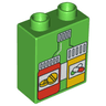 Duplo, Brick 1 x 2 x 2 with Medicine and Pill Bottles Pattern