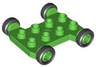 Duplo Cement Mixer Base 2 x 4 with Axle Extensions and Black Wheels