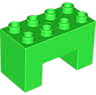 Duplo, Brick 2 x 4 x 2 with 2 x 2 Cutout on Bottom