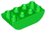 Duplo, Brick 2 x 4 Slope Curved Inverted Double