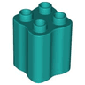 Duplo, Brick 2 x 2 x 2 with Indented Sides (Tree Trunk)
