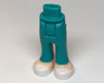 Mini Doll Hips and Trousers with Back Pockets with Light Nougat Feet with White Shoes Pattern - Thick Hinge