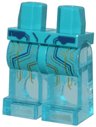 Hips and Trans-Light Blue Legs with Dark Blue and Gold Circuitry Lines Pattern