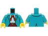 Torso Jacket over White Shirt, Dark Red Skirt with Light Bluish Gray Buckle, Red Neckerchief Pattern / Dark Turquoise Arms / Yellow Hands