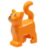 Cat, Standing with Black Eyes and Nose, Tan Chin and Chest, Angry Face Pattern (HP Crookshanks)