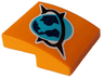 Slope, Curved 2 x 2 x 2/3 with Medium Azure, Dark Blue and Black Arctic Explorer Logo with White Outline Pattern