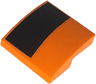 Slope, Curved 2 x 2 x 2/3 with Black Stripe Pattern Model Left Side