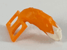 Minifigure Costume Tail Fluffy with White Tip Pattern - Flexible Rubber