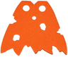Minifigure Cape Cloth, Holes and Tattered Edges - Traditional Starched Fabric, Angled Top Notch, Smaller Jagged Edge Features - 4.3cm Wide