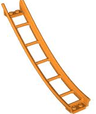 Train, Track Roller Coaster Ramp Large Lower Part, 6 Bricks Elevation