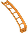 Train, Track Roller Coaster Ramp Large Upper Part, 6 Bricks Elevation