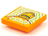 Tile 2 x 2 with BeatBit Album Cover - Sick Minifigure with Green Tongue Pattern
