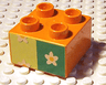 Duplo, Brick 2 x 2 with Flower Wallpaper Pattern