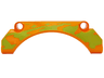 Technic, Panel Car Mudguard Arched 9 x 2 x 3 Straight Top with Lime Animal Print Pattern Model Left Side