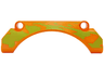 Technic, Panel Car Mudguard Arched 9 x 2 x 3 Straight Top with Lime Animal Print Pattern Model Right Side