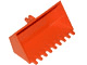 Vehicle, Digger Bucket 9 Teeth 4 x 8, Flat Inside with Locking 2 Finger Hinge