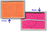 Belville Cloth Pillow 9 x 13 with Dark Pink Back (Couch Cover)