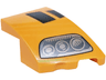 Wedge 3 x 2 Right No Studs with Black and Dark Silver Honeycomb Air Vent and Silver Headlight Pattern