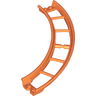 Train, Track Roller Coaster Curve, 90 degrees, 3 Bricks Elevation