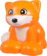 Duplo Red Panda / Fox with Black Eyes and Nose, White Muzzle and Tail End Pattern