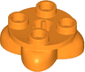 Legs with Plate Round 2 x 2 and Axle Hole - 4 Feet