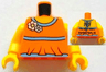 Torso Halter Top with Medium Blue Trim and Flowers, Yellow Neck, '2012 The LEGO Store Overland Park, KS' on Back Pattern / Yellow Arms / Yellow Hands