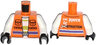 Torso Batman Safety Vest with 'THE JOKER DESTRUCTION' Pattern / White Arms / Black Hands