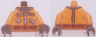 Torso Female Astronaut Spacesuit Pattern (Mae Jemison) / Orange Arms / Reddish Brown Hands