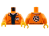 Torso Town Jacket with Pockets over Dark Blue Shirt with Name Tag and Miners Logo on Back Pattern / Orange Arms / Yellow Hands