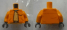 Torso SW Jacket with Pocket, Belt and Shirt Pattern (Ponda Baba) / Orange Arms / Dark Bluish Gray Hands