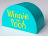Duplo, Brick 2 x 4 x 2 Slope Curved Double with Yellow 'Winnie the Pooh' Pattern