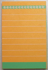 Scala Wall, Vertical Grooved 18 x 2 x 22 2/3 with Orange and Green Stripes Pattern