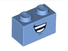 Brick 1 x 2 with Open Mouth Laugh Pattern