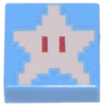 Tile 1 x 1 with Super Mario Pixelated Super Star Pattern