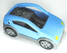 Duplo Car Coupe with Dark Bluish Gray Base, Headlights