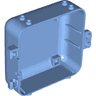 Container, Box 3 x 8 x 6 2/3 Half Back