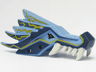 Dragon Head (Ninjago) Jaw Upper with Dark Blue Sections and Lightning Pattern