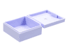 Container, Box 3 1/2 x 3 1/2 x 1 1/3 with Hinged Lid