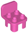 Duplo, Furniture Chair with 4 Studs and Rounded Back