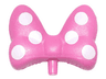 Minifigure, Bow Large with Small Pin with White Polka Dots on Front and Back Pattern