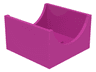 Container, Box 4 x 4 x 2 Bottom with Semicircle Cutout Ends