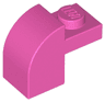 Slope, Curved 2 x 1 x 1 1/3 with Recessed Stud