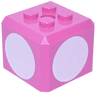 Brick, Modified Cube, 4 Studs on Top with White Circle Pattern on All Sides (Super Mario 1-Up Mushroom / Super Mushroom / Toadette Cap)