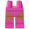 Hips and Medium Nougat Legs with Molded Dark Pink Lower Legs / Boots and Printed Leotard Pattern