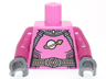 Torso Spacesuit Female with Belts and Classic Space Logo Pattern / Magenta Arms / Dark Bluish Gray Hands